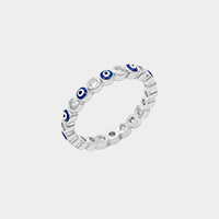 CZ Evil Eye Ring
