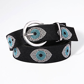 Bling Studded Evil Eye Belt