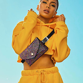 Bling Envelope Belt Bag / Crossbody Bag