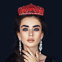 Teardrop Stone Accented Crown Tiara