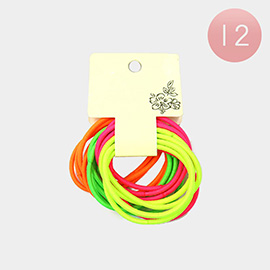 12 SET OF 18 - Neon Color Hair Bands