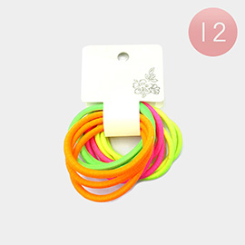 12 SET OF 12 - Basic Ponytail Hair Bands