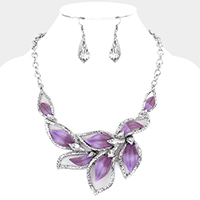 Leaf Link Statement Necklace