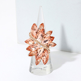 Marquise Crystal Cluster Stretch Ring