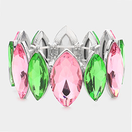 Marquise Stone Stretch Evening Bracelet