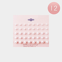 12 Set of 20 - Pearl Stud Earrings