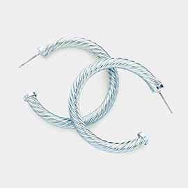Twisted Colored Hoop Earrings