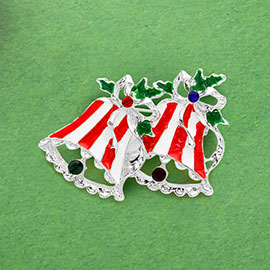 Enamel Christmas Jingle Bell Pin Brooch