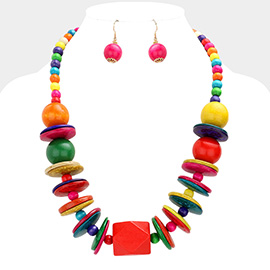 Colorful Wood Necklace