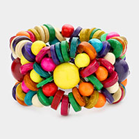 Colorful Wood Stretch Bracelet