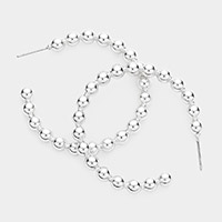 Metal Ball Cluster Hoop Earrings