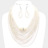 Seed Beaded Bib Necklace