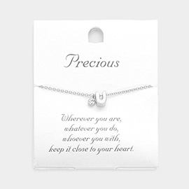 -U- Initial Monogram Pendant Necklace