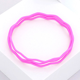 3PCS - Zigzag Chevron Wavy Bangle Bracelets