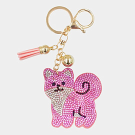 Bling Dog Tassel Keychain
