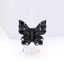 Marquise Stone Cluster Butterfly Stretch Ring