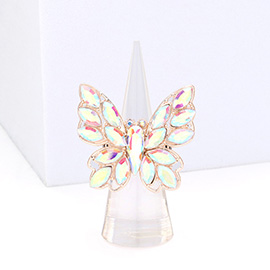 Marquise Stone Cluster Butterfly Stretch Ring