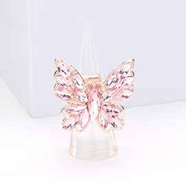 Marquise Stone Cluster Butterfly Stretch Ring