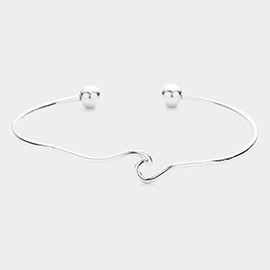 Metal Wave Cuff Bracelet