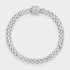Rhinestone Embellished Ring Pointed Stretch Bracelet