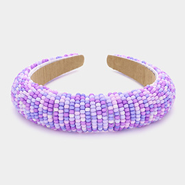 Seed Beaded Padded Headband