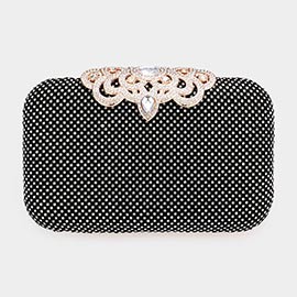 Stone Embellished Evening Tote / Clutch / Crossbody Bag