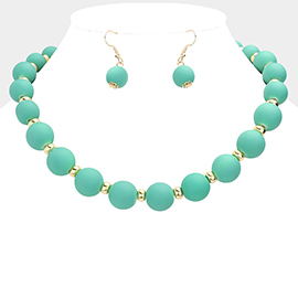 Colored Ball Cluster Necklace