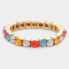 Round Stone Stretch Evening Bracelet