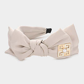 Greek Pattern Pointed Bow Headband