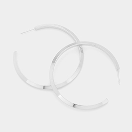 2 Inch Brass Metal Hoop Earrings