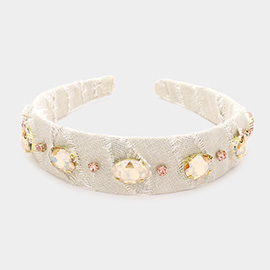 Oval Stone Accented Headband