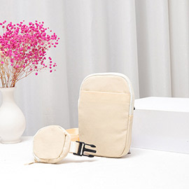 Solid Nylon Sling Bag / Crossbody Bag