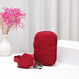 Solid Nylon Sling Bag / Crossbody Bag