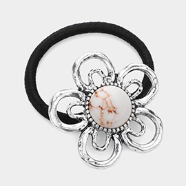 Flower Natural Stone Stretch Hairband