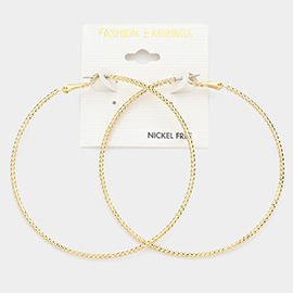 2.75 Inch Metal Hoop Earrings
