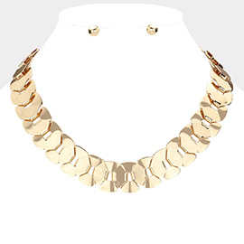 Abstract Metal Link Necklace
