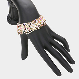Rhinestone Pave Evening Bracelet