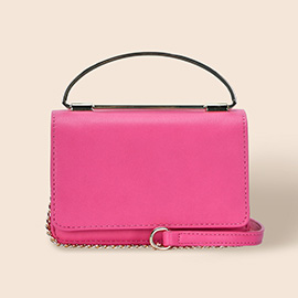 Solid Rectangle Tote / Crossbody Bag