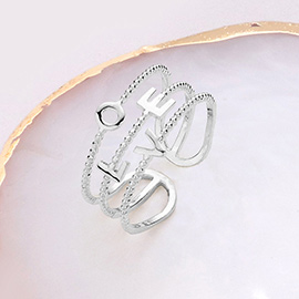 Brass Metal LOVE Message Split Ring
