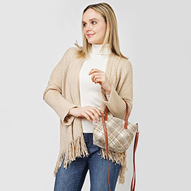 Plaid Check Patterned Tote / Crossbody Bag