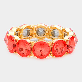 Round Stone Stretch Evening Bracelet