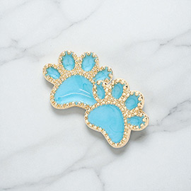 Glittered Paw Stud Earrings