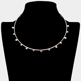 Stone Pointed Choker Necklace