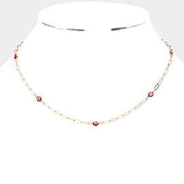 Evil Eye Station Necklace