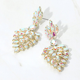 Marques Stone Accented Dangle Evening Earrings