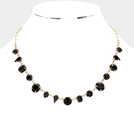 Geometric Stone Collar Necklace
