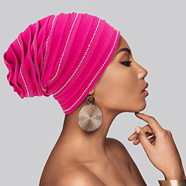 Bling Accented Turban Hat