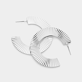 Textured Metal Hoop Earrings