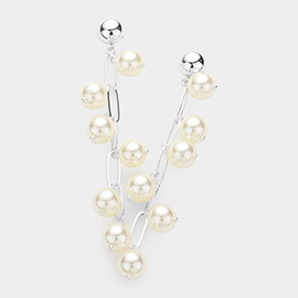 Hanging Pearl Dangle Earrings