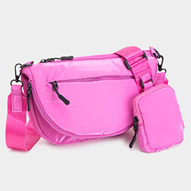 Puffer Half Moon Crossbody Bag